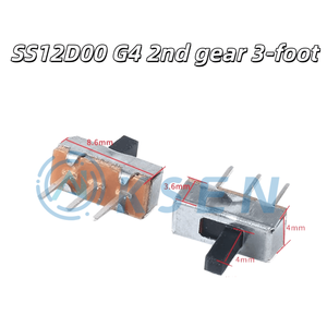 AI-KSEN Kippschalter Einreihig Direkte Einsetzung Patch Horizontal Klein und Mikro Netzteil Schieberegler Band 2/3 Stufen 3/4 Pins - Product Image 2