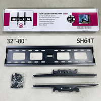 Rak Dinding TV Tipis 60mm ±15 Derajat, untuk TV 32-80 Inch, 60kg, VESA 600x400mm, Baja Cold Rolled, Pengiriman Cepat