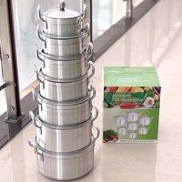 Batterie de Cuisine en Aluminium Très Vendue 14 Pièces, Ensemble d'Ustensiles de Cuisine Épais, Marmite à Soupe Antiadhésive et Faitout