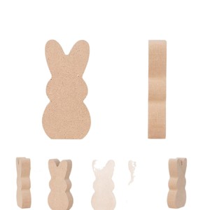 Mdf Wooden Rabbit Crafts <b>Easter</b> Diy <b>Ornaments</b> Irregular Shape Pack Of 4 Animal Theme Party Decor - Product Image 5