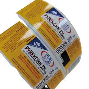 Custom stickers printing pharma bottle sticker vinyl Adhesive label packaging label for packaging