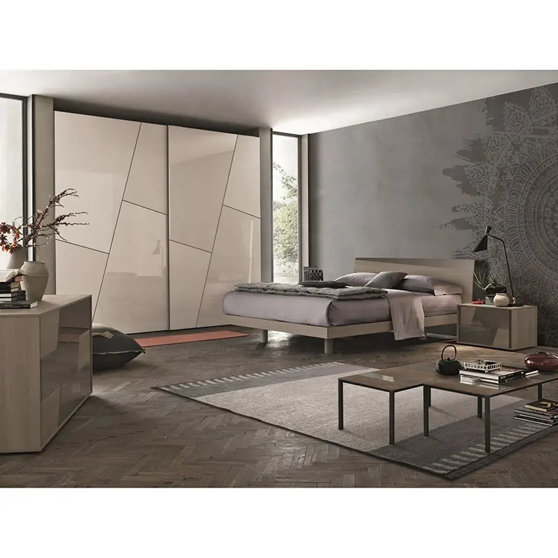 Nova-Conjunto de dormitorio de estilo moderno, tablero de Mdf de melamina, diseño para el hogar, 11NAA027