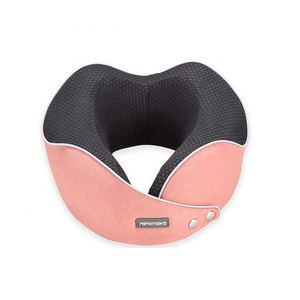 Almohada de viaje de espuma viscoelástica inflable en forma de U con logotipo personalizado, almohada de cuello Jikang de rebote lento para aliviar el dolor - Product Image 1