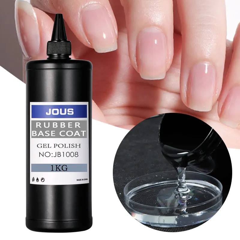 JOUS Rubber Base Coat Gel 1KG Keine Notwendigkeit Polieren Fingernagel UV Gel Polish Nail Art Salon Langlebiger Nagel Gel Lack