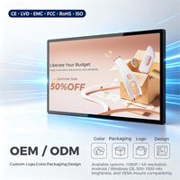 Pantalla LCD de 49, 55 y 65 Pulgadas, Montada en Pared, para Publicidad Comercial, Señalización Digital Interactiva PACP, con CMS Gratuito para Interiores