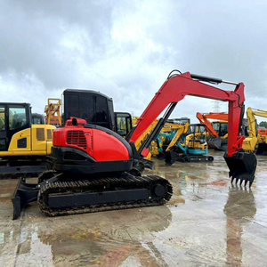 รถขุดขนาดเล็กยี่ห้อ Yanmar Vi080 มือสองคุณภาพสูง รถขุดไฮดรอลิกแบบตีนตะขาบสีแดง - Product Image 1