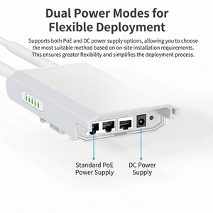 Punto <span class=keywords><strong>de</strong></span> Acceso Inalámbrico <span class=keywords><strong>de</strong></span> Alta Potencia para Exteriores <span class=keywords><strong>de</strong></span> 300 Mbps, 1000 mW <span class=keywords><strong>de</strong></span> Largo Alcance, WiFi4, Chipset Qualcomm, IP66 Resistente al Agua, 3 Puertos RJ45 POE - Product Image 4