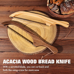 Cuchillo de Madera Dentado Personalizado para Cortar Pan, Cuchillo de Arco para Bagels Caseros, Herramienta de Cocina para Masa Madre - Product Image 2