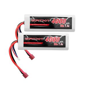 High quality Rechargeable RC Lipo battery 2 S 7.4 v 4000 mAh 50C for boat car RC toys RC models - Product Image 1