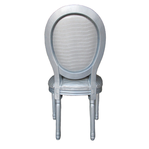Francese louis pop lazer cut torna <span class=keywords><strong>sedia</strong></span> imbottita <span class=keywords><strong>barocco</strong></span> <span class=keywords><strong>argento</strong></span> <span class=keywords><strong>sedia</strong></span> di cerimonia nuziale - Product Image 5