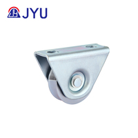 Roue de porte coulissante à usage intensif, poulie à roulement simple avec rainure en Y U V - Argenté