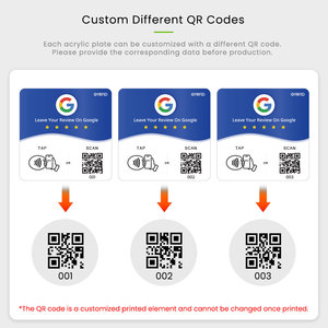 แผ่นอะคริลิคพิมพ์ลาย <span class=keywords><strong>QR</strong></span> <span class=keywords><strong>Code</strong></span> NFC แบบกำหนดเอง สำหรับ Google/Menu/Ins/<span class=keywords><strong>Facebook</strong></span>  แผ่นอะคริลิคแบบตั้งโปรแกรมได้ สติ๊กเกอร์ติดโต๊ะอะคริลิค - Product Image 5