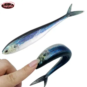 TAKEDO 3D Live Fish Painting Lure 12.5CM 11G 16CM 21.5G Luminous Soft Fishing Bait Scissor Tail Fish For Tuna Bass Sea Fishing