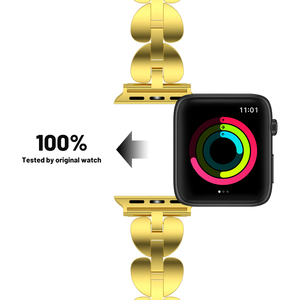 Keepwin di lusso a forma di cuore solido 304L acciaio inossidabile cinturino per gioielli fibbia cinturino per <span class=keywords><strong>Apple</strong></span> iWatch 9 8 7 <span class=keywords><strong>6</strong></span> 5 4 3 2 1 SE - Product Image 3