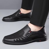 Nouvelles Chaussures d'été 2024 pour Hommes : Mocassins en Cuir Business-Casual à Semelle Souple, Respirants et Antidérapants