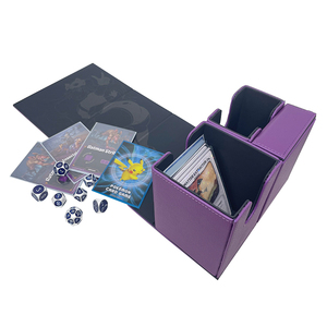 Caja de almacenamiento de cuero Yugioh para cartas, estuche de almacenamiento para juegos de mesa y dados - Product Image 5