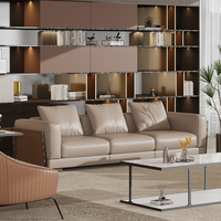 Ensemble de canapés de bureau en cuir personnalisables pour les directeurs exécutifs, pour une utilisation dans les halls d'hôtel
