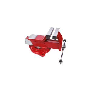 Heavy Duty Steel <b>Bench</b> Vise with Hardened Steel Jaws Swivel Base Light Duty Workshop Clamping <b>Tool</b> Red Finish Set - Product Image 1