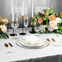 Assiette de Dîner en Porcelaine Haute Qualité, Personnalisée pour Décoration de Mariage, Vente en Gros d'Usine