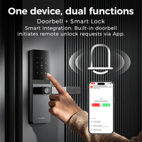 Cerradura Inteligente para Puerta LNDU A01 con Huella Dactilar, Entrada sin Llave, Desbloqueo Remoto por Aplicación, Anti-Robo, Alarma Silenciosa, Impermeable, Cerradura de Embutir 5050