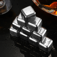 Meilleures ventes : Pierres à whisky écologiques de haute qualité, réutilisables, en acier inoxydable, avec logo personnalisé, en gros