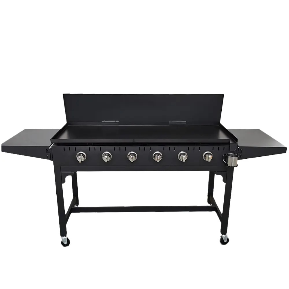 Außen 6-8 Menschen <span class=keywords><strong>BBQ</strong></span> 6 Brenner Gas Grill Stand Up Top Propan Grill