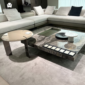 Sofa Kulit Modular Italia Mewah Desain Modern Sofa Beludru Melengkung untuk Villa dan Perabot Ruang Tamu - Product Image 4