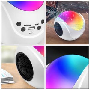 Hot Selling RGB LED Light <b>Speaker</b> Portable White <b>Mini</b> Wireless Loudspeaker for Business - Product Image 5
