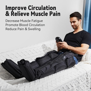 Système de récupération par compression d'air pour jambes complètes, boîte ouverte, soulagement des douleurs musculaires, masseur de jambes avec contrôle de la minuterie, haute qualité - Product Image 6