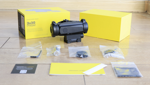 Mira Telescópica Táctica 3X30 con Prisma, Ampliación <span class=keywords><strong>3X</strong></span>, Retícula Iluminada Verde y Roja - Product Image 6