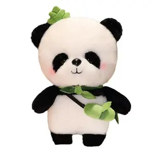 2024 new cute giant panda, bamboo panda doll plush toys, children accompanied plush dolls, bamboo pillow cute dolls.