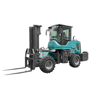 Chariot élévateur tout terrain 3.5t à quatre roues motrices Chariot élévateur tout-terrain à quatre cylindres pelleter les briques de <span class=keywords><strong>fourche</strong></span> en béton sur le site. - Product Image 6