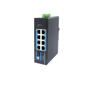 Switch PoE+ Gigabit 8 ports avec 1 port SFP fibre, Switch Ethernet industriel 10/100/1000 Mbps pour la surveillance IP et la mise en réseau - Product Image 4