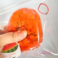 Handgemaakte ideeën-ontwikkelende fruitwater-knijpbal kiwi aardbei maïs watermeloen druif perzik sinaasappel stressverlichtende squishy speelgoed