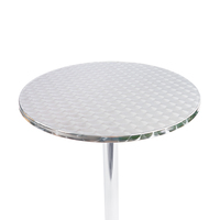 Hitree extérieur portable léger 2 hauteurs réglables table de hauteur de barre pliante ronde en aluminium avec base