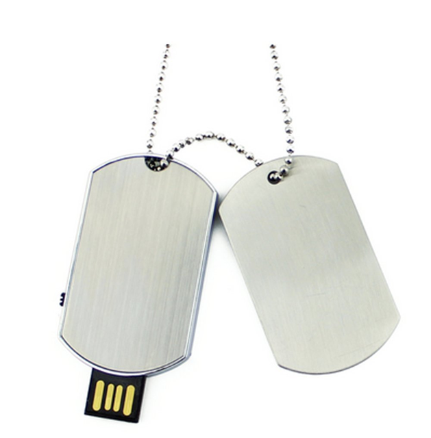 Custom logo Dog Tag usb flash drive 2.0 3.0 bulk metal key chain usb Memory Stick
