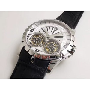 Top-quality, Double-flight Tourbillon, Elegant Design, <b>Skeletonized</b> Sapphire Crystal Men's <b>Automatic</b> Mechanical <b>Watch</b> - Product Image 1
