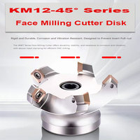 Tête de fraise à face indexable à 45 degrés KM12 pour inserts SEHT1204 SEKT1204 | Porte-outil de fraisage de surface métallique CNC