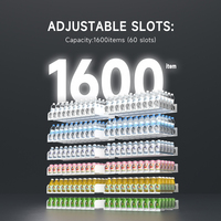 Máquina Expendedora Refrigerada de Diseño Compacto con Pantalla Táctil de 21.5 Pulgadas, 60 Selecciones, Aceptación de Efectivo/Tarjeta/Monedas, Bebidas