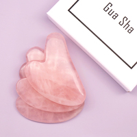 Pierres naturelles en Quartz Rose, emballage sur mesure, Guasha