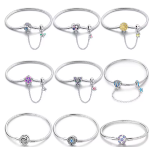 <span class=keywords><strong>Pulsera</strong></span> <span class=keywords><strong>Pandora</strong></span> de Plata de Ley 925, Nuevo Diseño en Oferta, 92n, Ojos Azules contra el Mal, Plata de Ley 925 para Niñas - Product Image 3