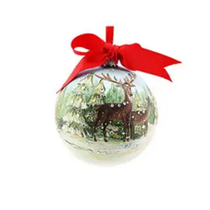 حار بيع ملون سانتا وكرات الرنة زينات شجرة عيد الميلاد قوس الأحمر الكرة الكريسماس ديكورات الحرفية