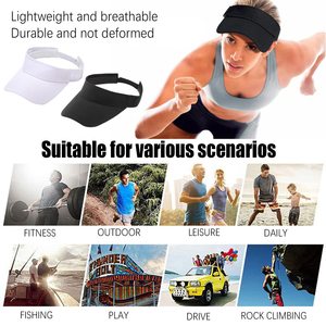 OEM Sun <span class=keywords><strong>Visor</strong></span> mũ thể thao Sun <span class=keywords><strong>Visor</strong></span> số lượng lớn có thể điều chỉnh ngoài trời thể thao quần vợt Mũ Golf cho nam giới phụ nữ với biểu tượng tùy chỉnh thêu - Product Image 6
