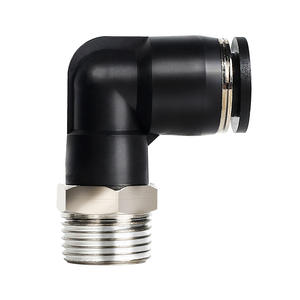Raccord pneumatique à angle droit Xingchen, filetage externe, connecteur coudé M5 PL04/06/08/10/12 - Filetage externe pneumatique Xingchen - Product Image 1