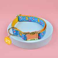 MIDEPET Luxus Breakaway Cartoon Soft Love Print Hundehalsband mit Personalisiertem ID-Anhänger für Alle Hunderassen & Katzen
