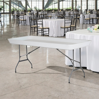 Table de remplissage et de refroidissement en plastique robuste de 6 pieds pour banquet