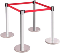 Système de gestion de file d'attente de poteaux en acier inoxydable de contrôle d'entrée d'hôtel intérieur/extérieur barrière de ceinture rétractable