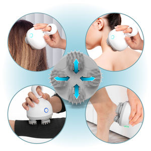 Masajeador de cuero cabelludo de silicona suave, dispositivo de cuidado de la salud de cabeza Personal, cabezal de cepillo, masajeador electrónico - Product Image 4