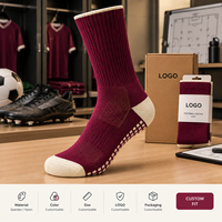 Chaussettes de football en Spandex et Nylon avec embout renforcé, semelle Match Grip Berry Pearl Grip, ajustement parfait pour les chaussures de football, taille personnalisée