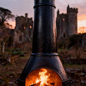 Foyer extérieur en forme de château d'Irlande avec cheminée pour les passionnés d'histoire irlandaise et les propriétaires de chalets, idéal pour le jardin - Product Image 4